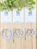 Hoops - White Glitter Hoop