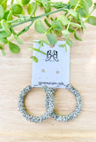 Hoops - Silver Rhinestone Hoop