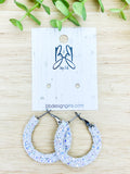 Hoops - White Glitter Hoop