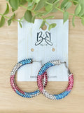 Hoops - Americana Rhinestone Hoops