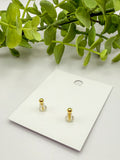 Gold Cluster Flower Ball Back Studs