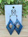 Diamond Striped Cutout - Blue