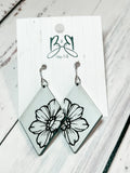 Diamond - White and Black Acrylic Flower