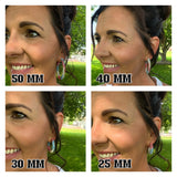 Hoops - Black and Gold Rhinestone Hoops