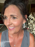 Hoops - Silver Rhinestone Hoop
