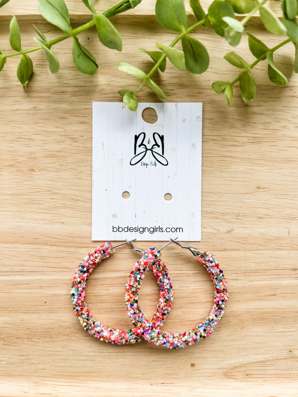 Hoops -Party Time Glitter Hoops