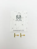 Gold Skinny Bar Screw Back Studs