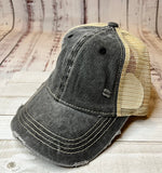 CC Black Mesh Back Cotton Classic Hat