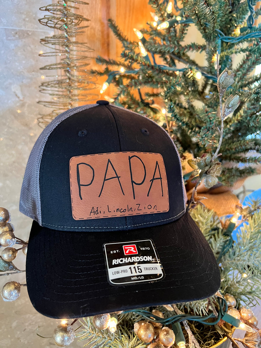 Papa - Richardson 115 Leather Patch Hat