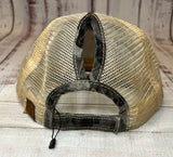 CC Grey Camouflage Mesh Back High Pony Hat