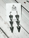 Trio of Triangles - Black and White Acrylic Flowers
