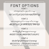 Provided Word & Font Options