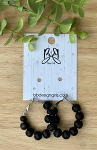 Hoops - Black Round Wood Hoops