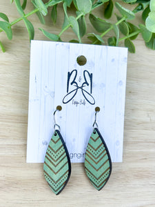 Distressed Boho Teardrop - Green