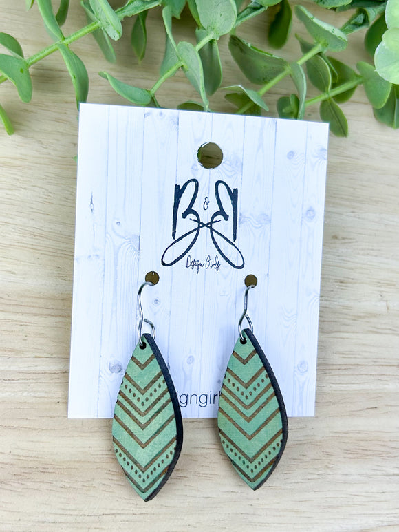 Distressed Boho Teardrop - Green