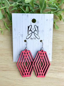 Geometric Diamond - Red