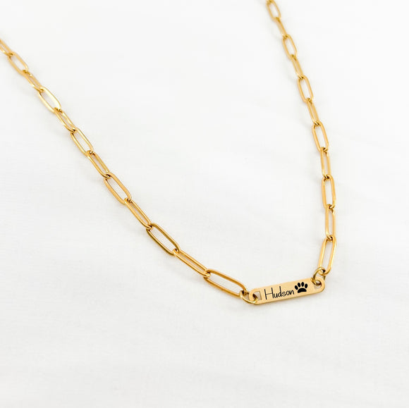 Gold Paperclip Necklace - You Customize