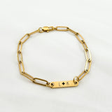 Gold Paperclip Bracelet - You Customize