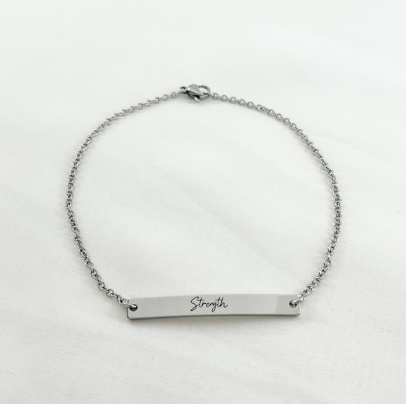 Silver Bar Bracelet - Provided Options