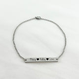 Silver Bar Bracelet - You Customize