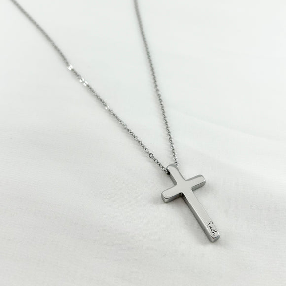 Silver Cross Necklace - Provided Options