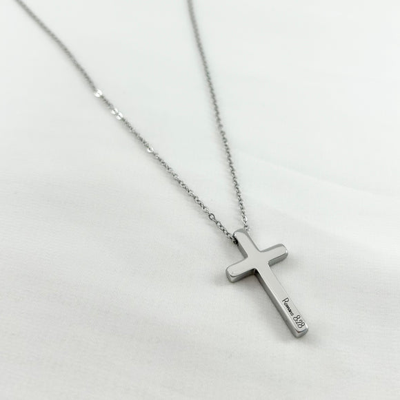 Silver Cross Necklace - You Customize
