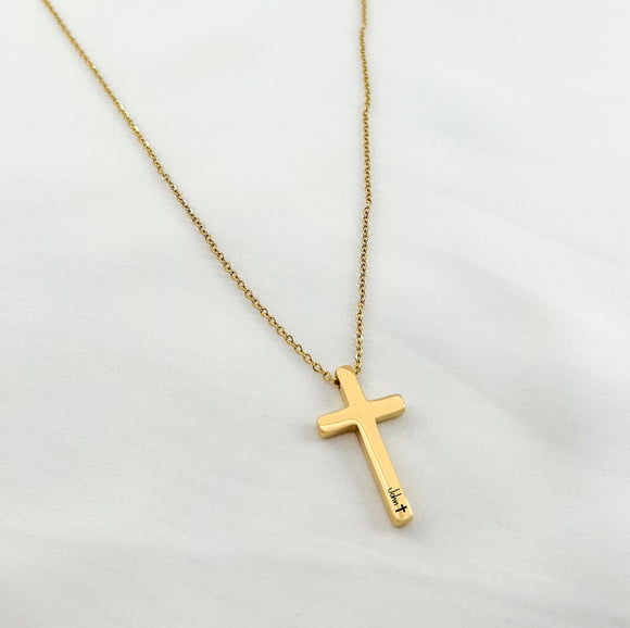 Gold Cross Necklace - You Customize