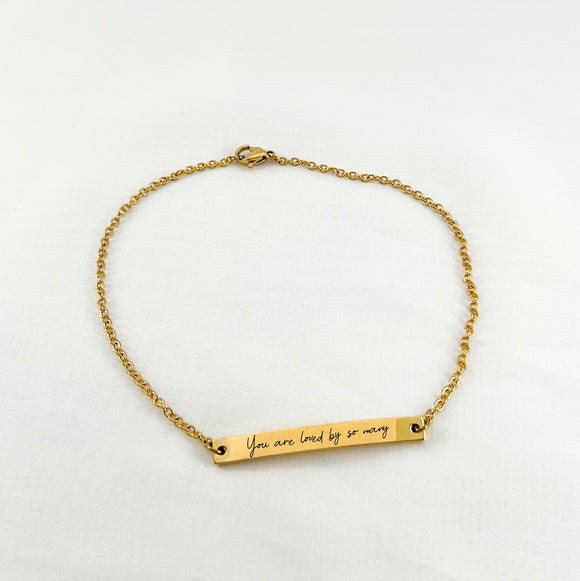 Gold Bar Bracelet - You Customize