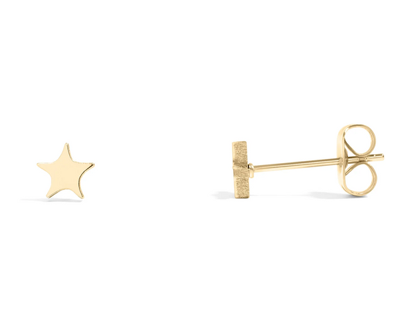 18K Gold Star Studs