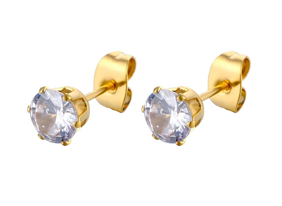 18K Gold Diamond Studs