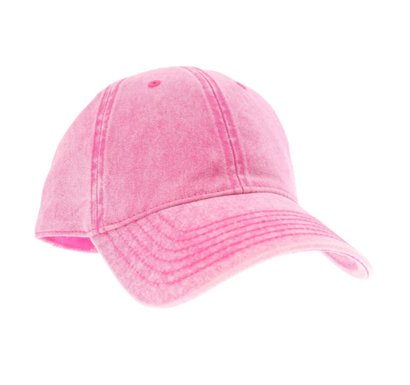 Acid Wash C.C Ball Cap - Hot Pink