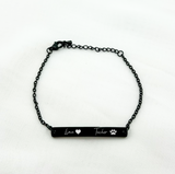 Black Bar Bracelet - You Customize