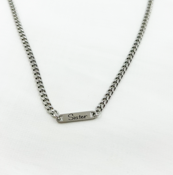 Silver Curb Chain Necklace - You Customize