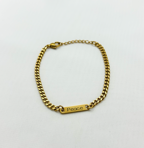 Gold Curb Chain Bracelet - Provided Options