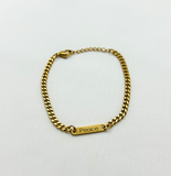 Gold Curb Chain Bracelet - Provided Options