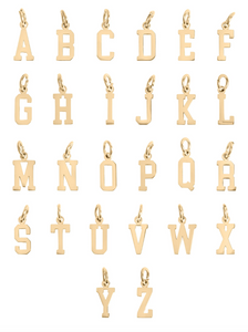 Gold Letter Pendants - CHARM ONLY