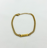 Gold Curb Chain Bracelet - You Customize