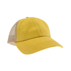 CC Solid Cotton Brushed C.C Ball Cap - Mustard