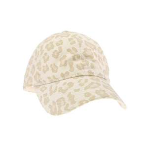 Leopard Pattern C.C Ball Cap - Beige