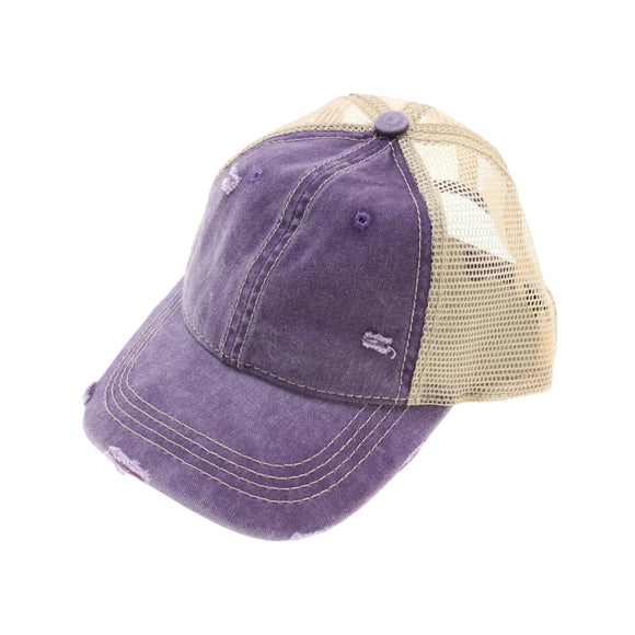 CC Violet Mesh Back Cotton Classic Hat