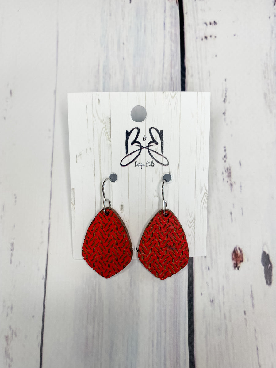Teardrop Hash - Red – B & B Design Girls