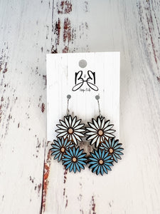 Triple Flower - Blue