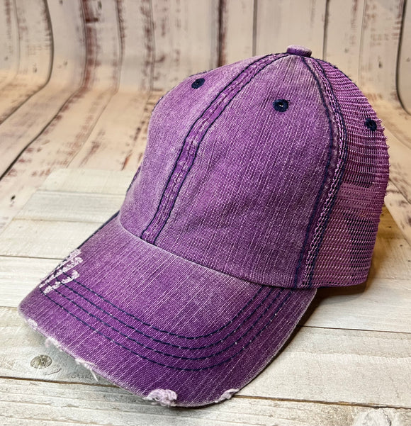 Distressed Purple Hat