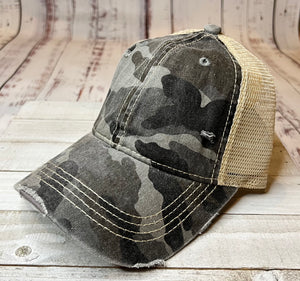 CC Grey Camouflage Mesh Back Classic Hat