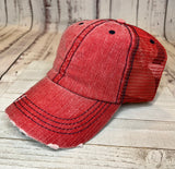 Distressed Red Hat