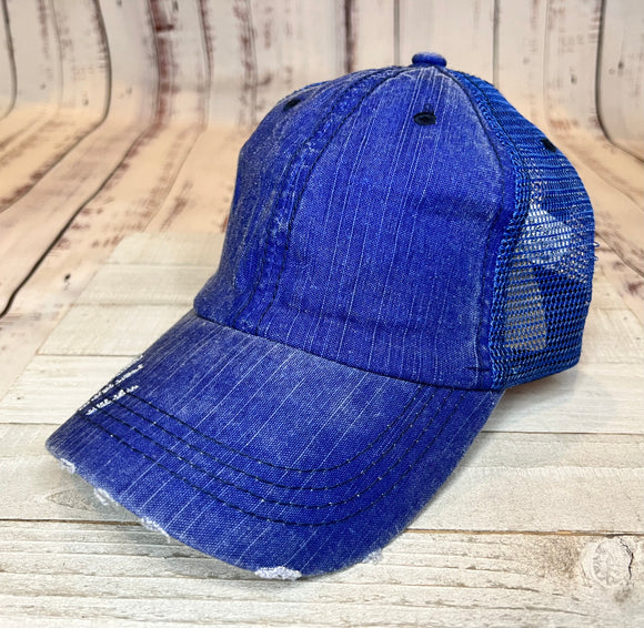Distressed Blue Hat