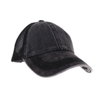 CC Kids Black Stone Washed Denim Criss Cross Hat