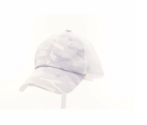 CC White Distressed Camouflage Criss Cross Cotton Classic Hat